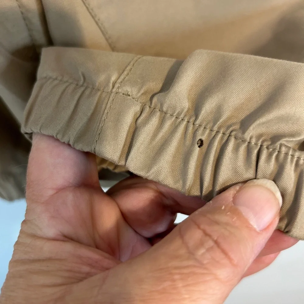 FootJoy Golf Pullover Jacket Men's L Tan V-Neck‎ Long Sleeve Lightweight